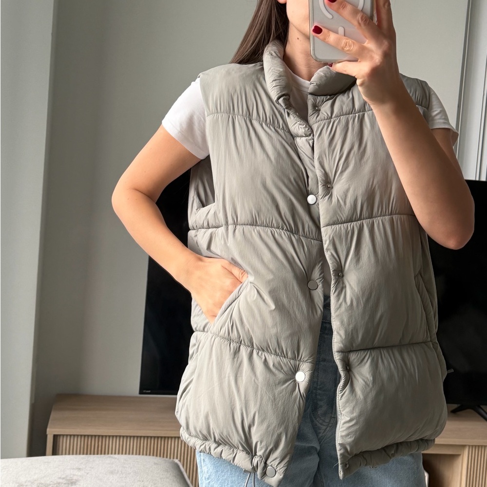 Zara Light Gray Puffer Jacket